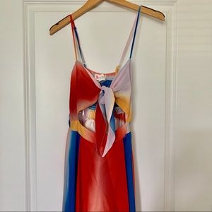 Colorful jumpsuit with side slits